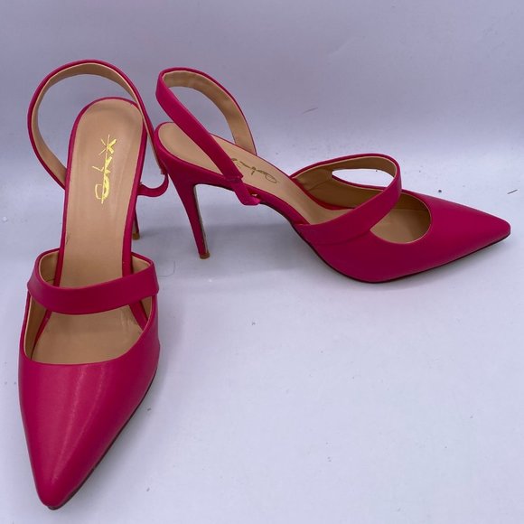 XYD Slingback Pointed Toe On High Heels Dress Shoe - Picture 4 of 11